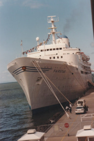 Photograph - Various cruise ships at Station Pier, Port Melbourne. Fairstar, Ron Laing, 1986 - 1999