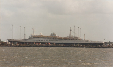 Photograph - Various cruise ships at Station Pier, Port Melbourne. Rotterdam, Ron Laing, 1986 - 1999