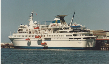 Photograph - Various cruise ships at Station Pier, Port Melbourne. Delphin, Ron Laing, 1986 - 1999