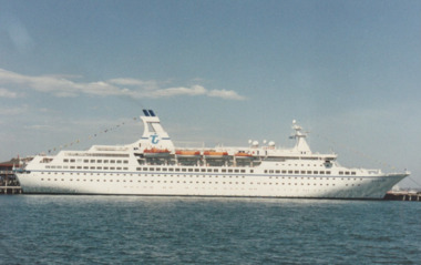Photograph - Various cruise ships at Station Pier, Port Melbourne. Astor, Ron Laing, 1986 - 1999
