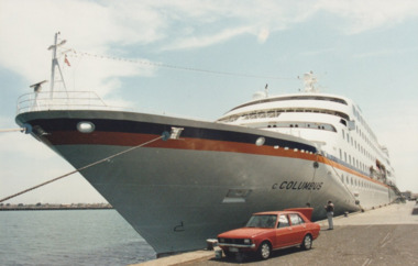 Photograph - Various cruise ships at Station Pier, Port Melbourne. C Columbus, Ron Laing, 1986 - 1999