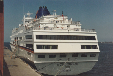 Photograph - Various cruise ships at Station Pier, Port Melbourne. C Columbus, Ron Laing, 1986 - 1999