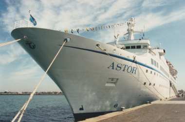 Photograph - Various cruise ships at Station Pier, Port Melbourne. Astor, Ron Laing, 1986 - 1999