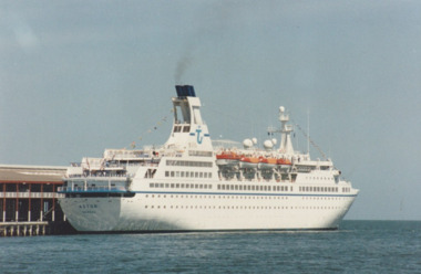 Photograph - Various cruise ships at Station Pier, Port Melbourne. Astor, Ron Laing, 1986 - 1999