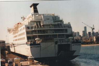 Photograph - Various ferries working from Station Pier, Port Melbourne. Spirit of Tasmania, Ron Laing, 1986 - 1999