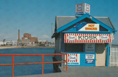 Postcard - Port Melbourne series- Eastern Kiosk, Alison Kelly, 1991