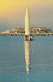 Postcard - Port Melbourne series- Front Channel Beacon, Port Melbourne, Alison Kelly, 1991