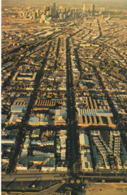 Postcard - Port Melbourne series- Gull's Eye view of Bay Street, Port Melbourne, Alison Kelly, 1991