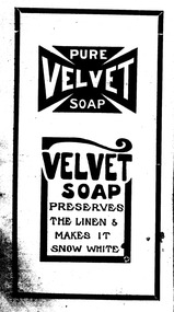Photograph - Velvet Soap advertisment, early 1900's