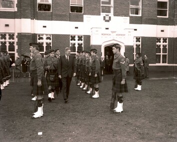 Ballarat College Cadet Unit inspected by PM John Gorton