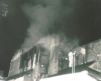 Burning building