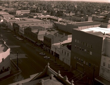 Armstrong St Sth from Town Hall tower, 1970s