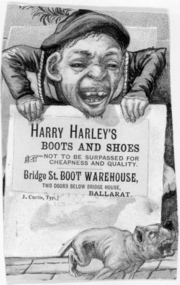 Harry Harley's Boot Warehouse Advertisement