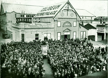 Front of Coliseum cnr Grenville & Lt Bridge Sts Ballarat