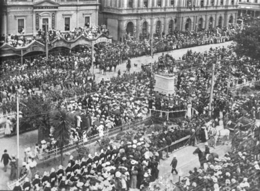 Unveiling Boer War Statue - Sturt St Ballarat