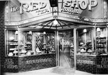 Front of Red Shop Tea Rooms Sturt St Ballarat
