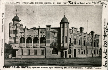 Advertisement Provincial Hotel Lydiard St Nth Ballarat