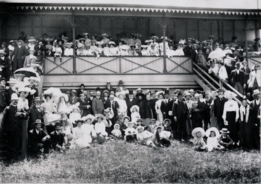 Grandstand at Burrumbeet Races - New Years Day