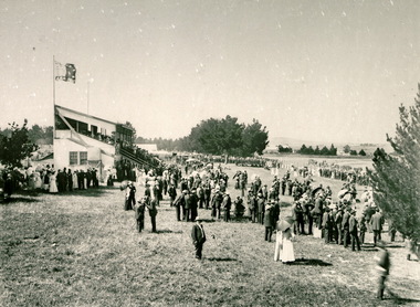 The course and grandstand, Burrumbeet races - New Years Day