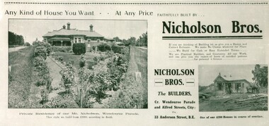 Nicholson Bros Advertisement
