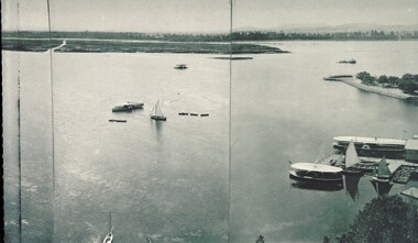 Lake with steamers
