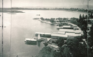 Lake Boatsheds and steamers