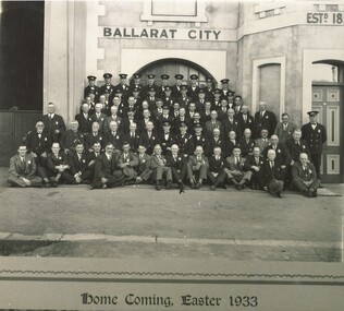 Home Coming Easter, Ballarat City Fire Station, 1933