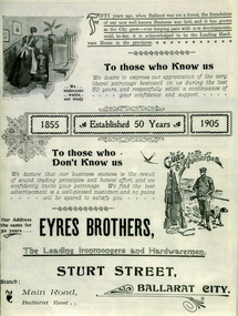 Eyres Bros 1905  Advertisement