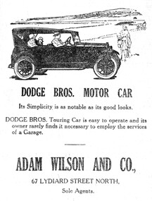 Dodge Bros motor cars advertisement