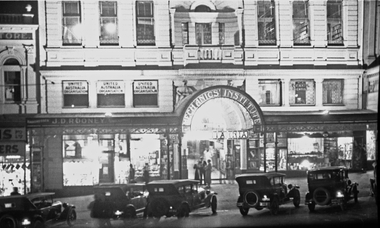 Mechanics Institute at Night 1938