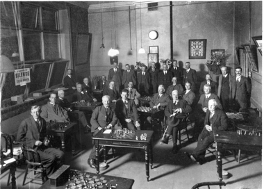 Chess match Ballarat vs Geelong 23rd April 1925 at Mechanics Institute