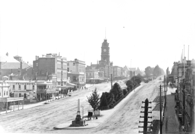 Looking toward Town Hall circa 1885