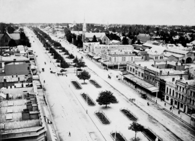 Looking up Sturt St from Town Hall C 1890