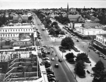 Looking up Sturt St from Town Hall Tower
