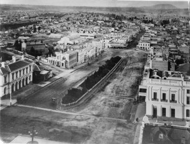Looking east from Town Hall circa 1860