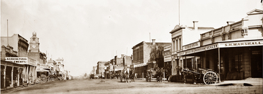 Looking South down Armstrong st from Mair St