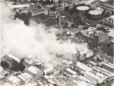 Coliseum Ballarat aerial burning