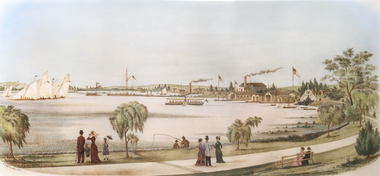 Steamboat houses & Fountain