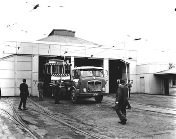 Tram at Depot 1971