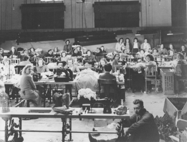 Lucas Temporary Work Benches after fire 1945( Geo Stewart)