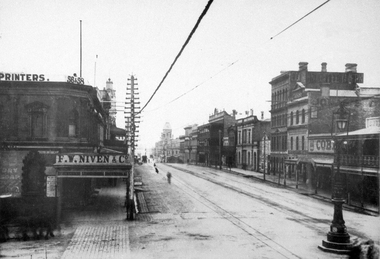 Looking down Lydiard St Nth from Mair St