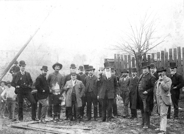 Laying foundation stone Tunbridges Lydiard St 1895