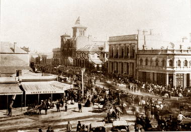 Prince Alfred processing toward Craigs Royal Hotel 1867