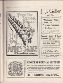 Symons Butcher advertisement 1908