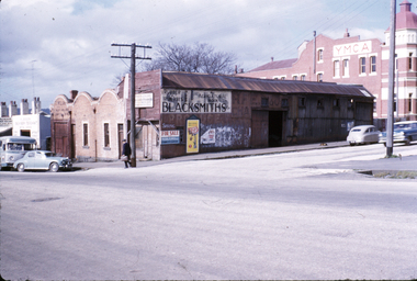 Blacksmiths shop corner Camp & Mair Sts 1960