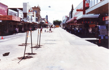 Bridge Mall being built looking west, Max Harris