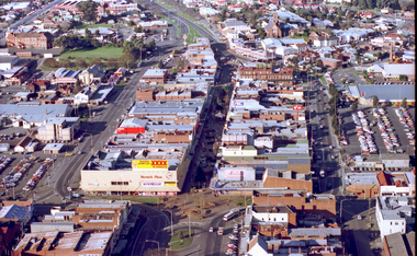 Aerial view of Bridge Mall area, Max Harris
