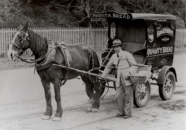 Brogden bakery cart with Stanley Harris