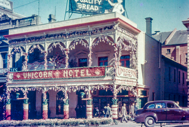 Slide - Photograph by Herb Richmond, 1938 Victoria Centenary Ballarat Unicorn Hotel