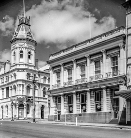Film - Photograph by Herb Richmond. ca 1971, Craigs Hotel and HBA House (old Union Bank), Lydiard St Sth, Ballarat
